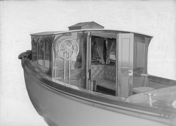 Mitcham cabin cruiser internal view, 1914. Creator: Kirk & Sons of Cowes
