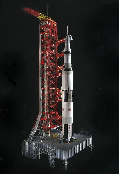 Model, Rocket, Saturn V, 1975. Creator: David P. Gianakos