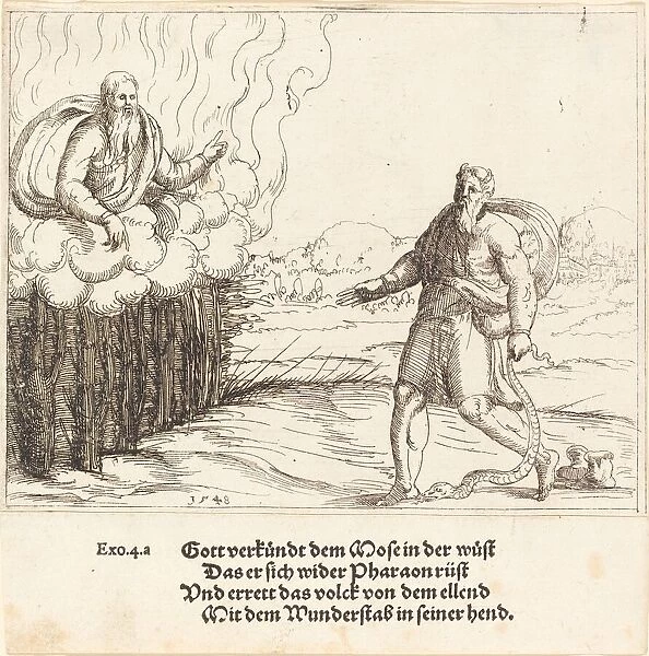 Moses and the Serpent, 1548. Creator: Augustin Hirschvogel