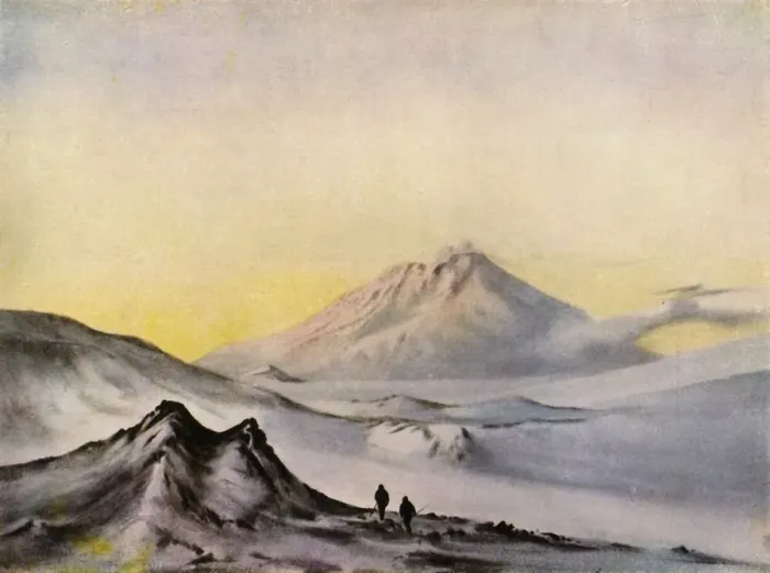 Framed Print : Mount Erebus from Hut Point Print, c1911 (1943) Framed Print : Mount Erebus from Hut Point Print, c1911 (1943)