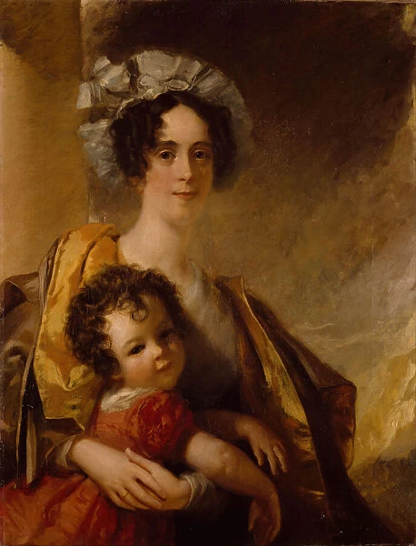 Mrs John Clerk Maxwell (nee Frances Cay) and her Son James, 1833. Creator: William Dyce