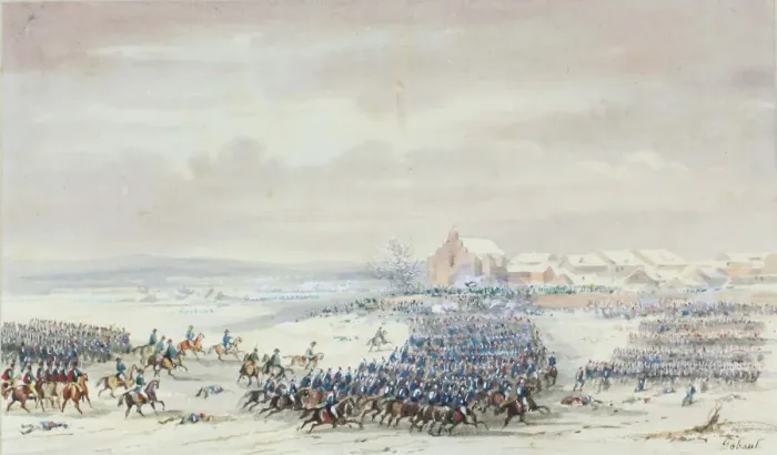 Framed Print : Murats Cavalry Charge at Eylau Print Framed Print : Murats Cavalry Charge at Eylau Print