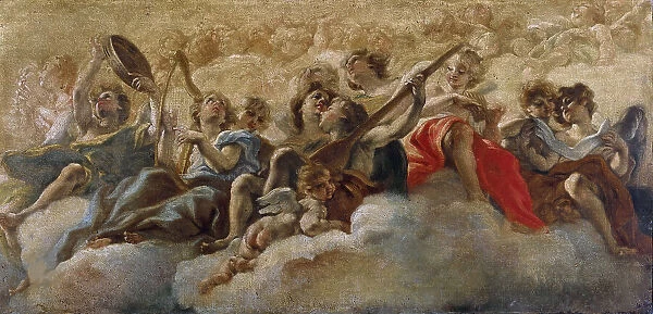 Musician Angels, 1672-1673. Creator: Gaulli (Il Baciccio), Giovanni Battista (1639-1709)