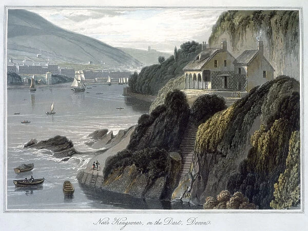 Near Kingswear, on the Dart, Devon, 1825. Artist: William Daniell