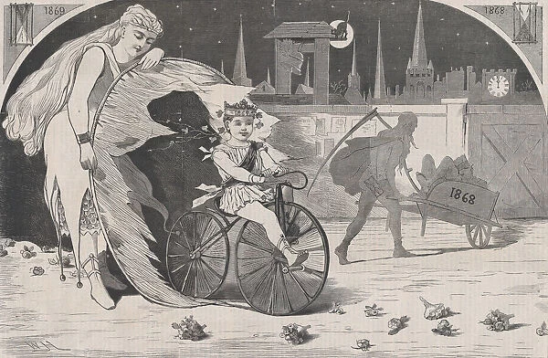 The New Year - 1869 - Drawn by Winslow Homer (Harpers Weekly, Vol