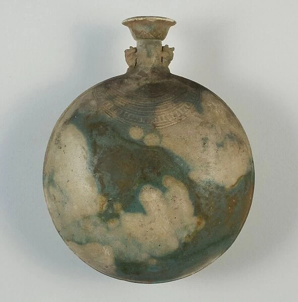 New Years Vessel (Pilgrim Bottle), Egypt, Late Period, Dynasty 26 (664-525 BCE)