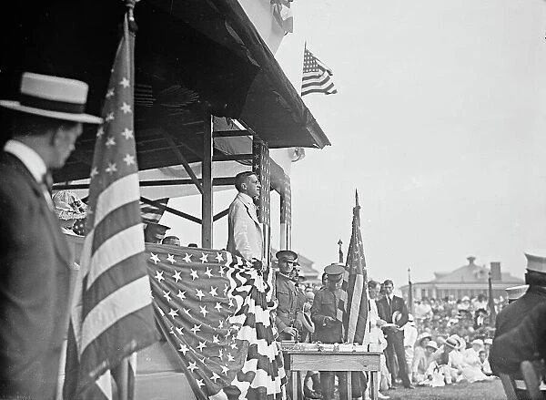 Newton Diehl Baker On Reviewing Stand, 1917 or 1918. Creator: Unknown