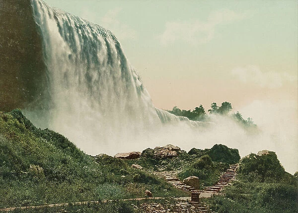 Niagara, American Fall from foot of incline, c1898. Creator: Unknown