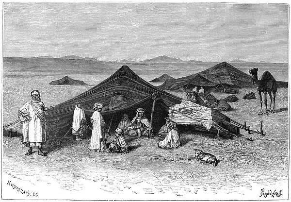 Nomad encampment, Sahara, c1890. Artist: Hildibrand
