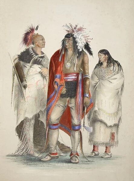 North American Indians, pub. 1845 (colour lithograph). Creator: George Catlin (1796 - 1872)
