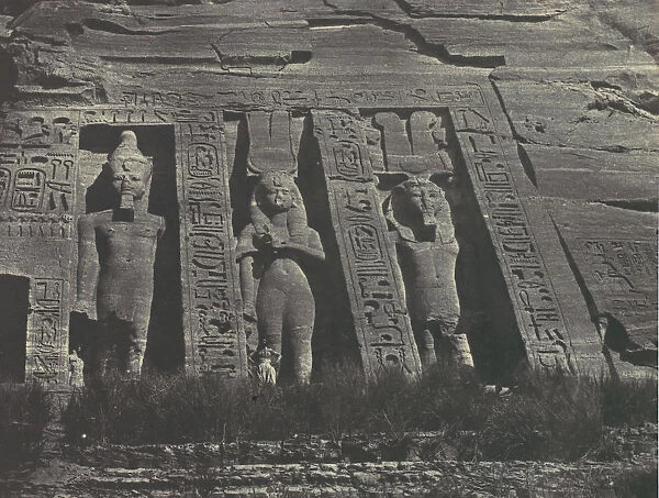 Nubie. Ibsamboul. Partie septentrionale du Speos d Hathor, 1850