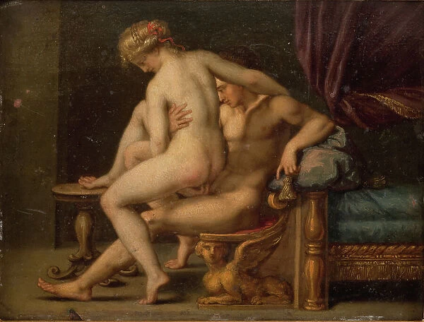 Nudity with man and woman; Intercourse scene, 1572-1602. Creator: Agostino Carracci