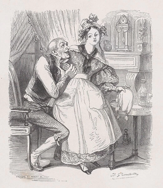 The Old Bachelor from The Complete Works of Beranger, 1836