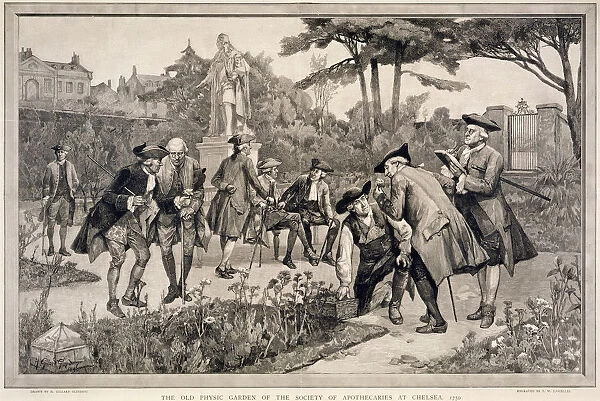 The Old Physic Garden of the Society of Apothecaries at Chelsea, 1750, 1890. Artist