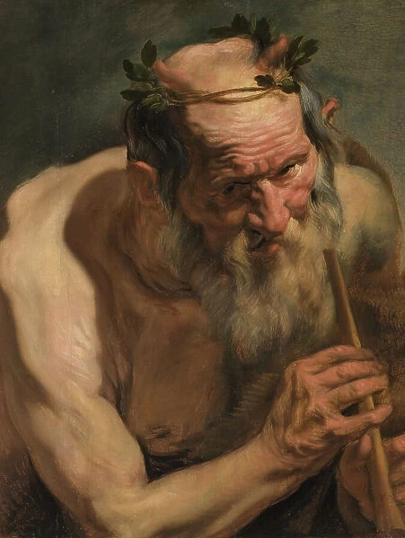 Old satyr holding a flute. Creator: Jacob Jordaens