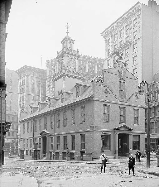 Old State House from Washington St. Boston, Mass. between 1900 and 1906. Creator: Unknown