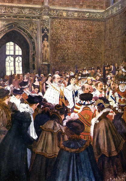 The opening of Parliament by King Edward VII, c1905