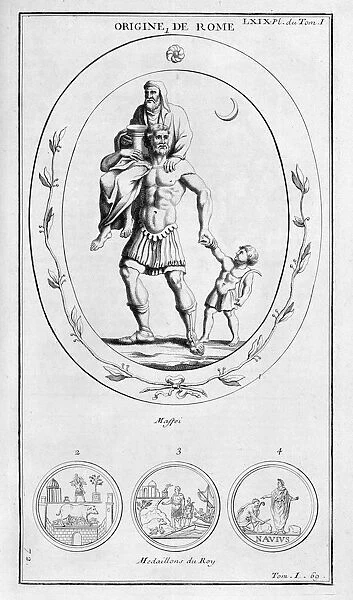 The origin of Rome, 1757. Artist: Bernard de Montfaucon