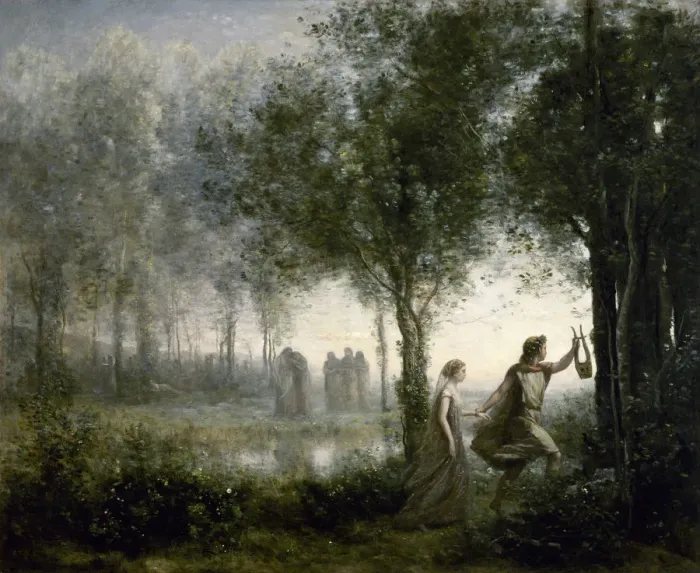 Framed Print : Print of Orpheus Leading Eurydice from the Underworld, 1861 watercolor Framed Print : Print of Orpheus Leading Eurydice from the Underworld, 1861 watercolor