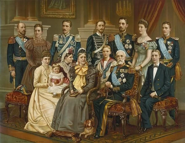 Oscar II and his family, c1900. Creator: Nordic Museum