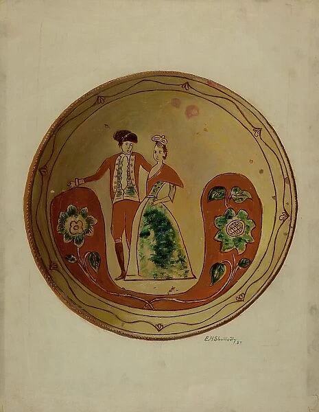 Pa. German Pie Plate, 1937. Creator: Eugene Shellady
