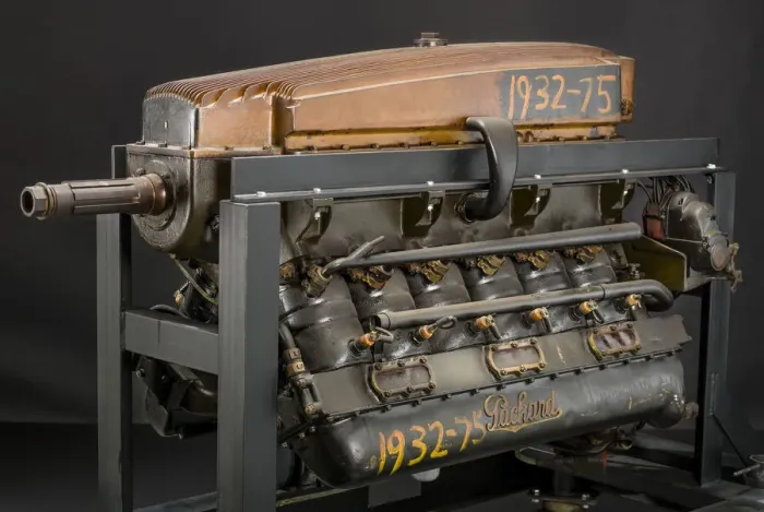 Framed Print : Packard 2A-1500 Inverted V-12 Engine Print, Circa 1925