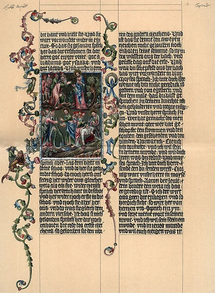 A page from the Wenzel Bible, c1400, (1903)