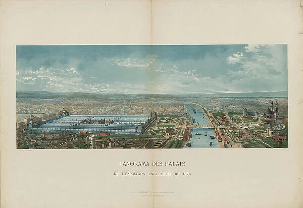 Panoramic view of the Exposition Universelle of 1878 in Paris, 1878. Creator: Fougère (active ca 1878)