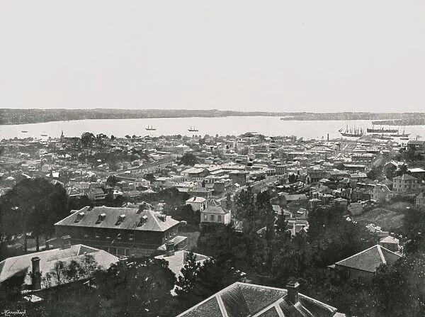 Panoramic view from the hills, Auckland, New Zealand, 1895. Creator: Unknown