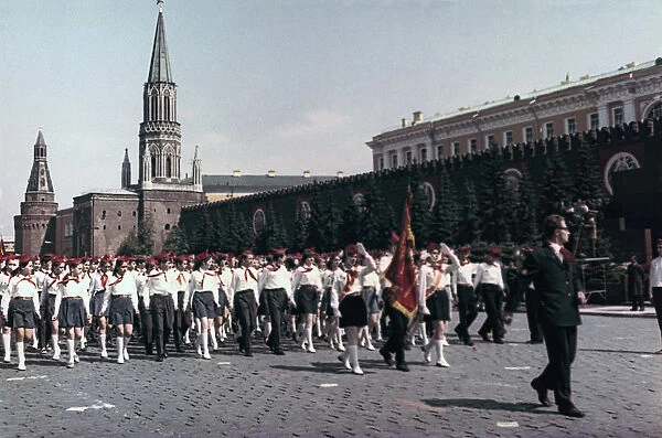 Parade of the Young Pioneers, Red Square, Moscow, 1972