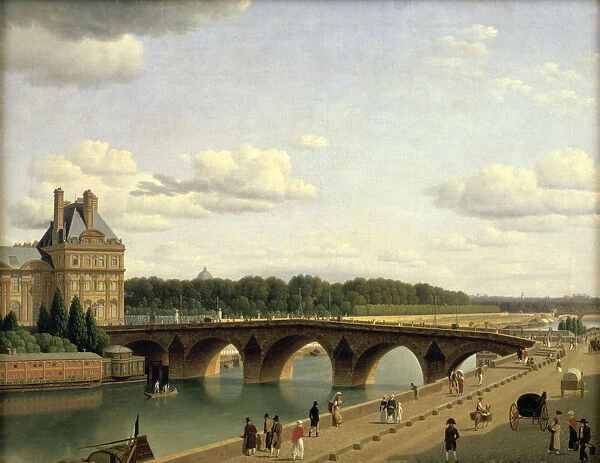 Paris, view of the Pont Royal, Quai Voltaire, 1812. Artist: CW Eckersberg