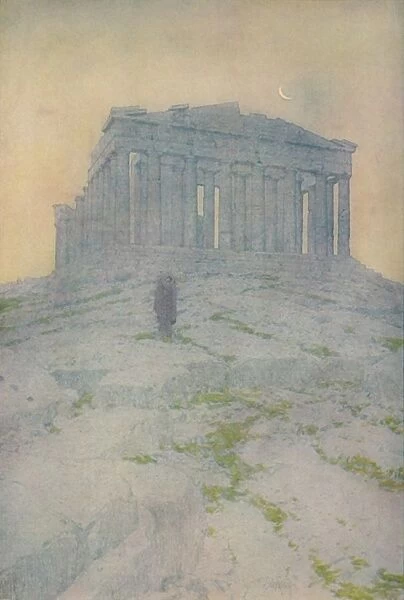The Parthenon at Athens, 1913. Artist: Jules Guerin