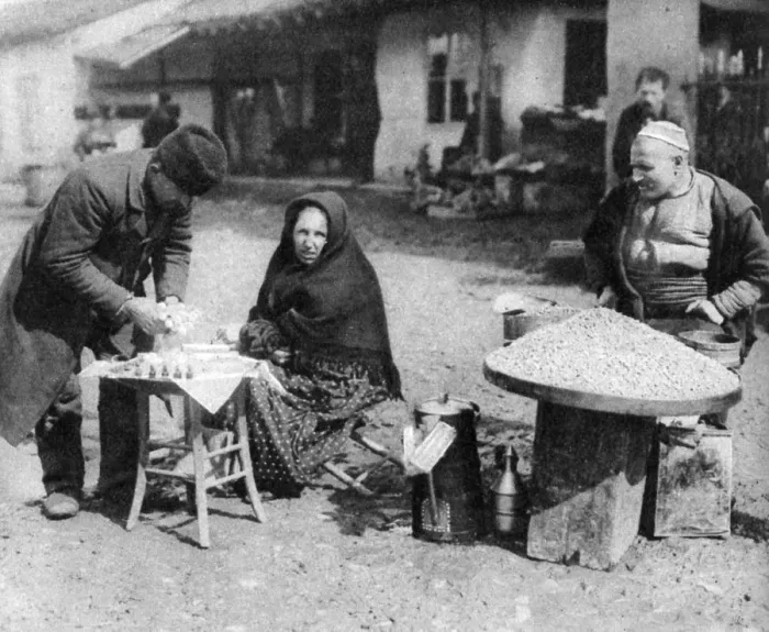 Framed Print : Peanut and scent pedlars print, Sofia, Bulgaria, circa 1923 Framed Print : Peanut and scent pedlars print, Sofia, Bulgaria, circa 1923