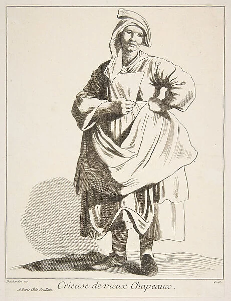 Peddler of Old Hats, 1742. Creator: Caylus, Anne-Claude-Philippe de