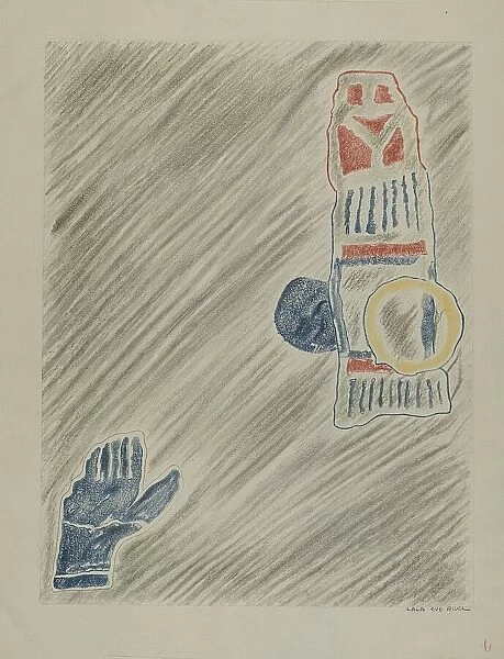 Petroglyph, 1935 / 1942. Creator: Lala Eve Rivol