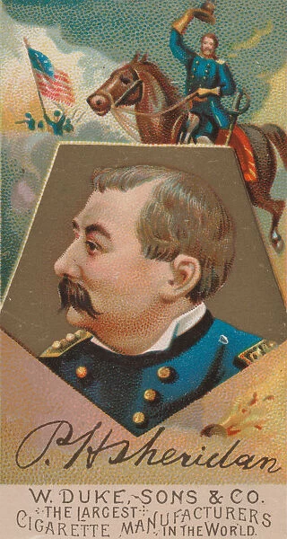 Philip H. Sheridan, from the series Great Americans (N76) for Duke brand cigarettes, 1888
