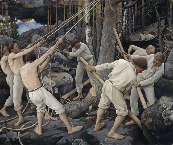 Pioneers in Karelia. Artist: Halonen, Pekka (1865-1933)
