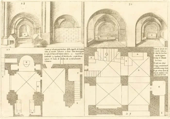 Framed Print : Plan and Elevation of the Chapel Print Framed Print : Plan and Elevation of the Chapel Print