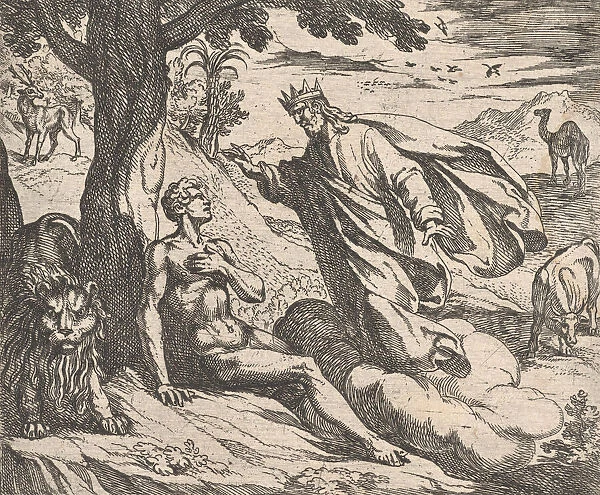 Plate 2: The Creation of Man (Hominis creatio), from Ovids Metamorphoses, 1606