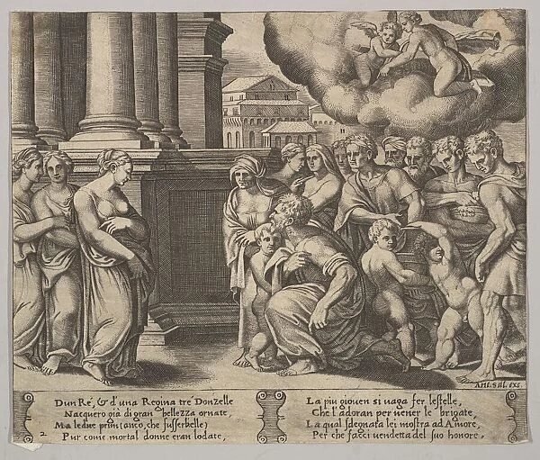 Plate 2: the people rendering divine honors to Psyche, from The Fable of Psyche