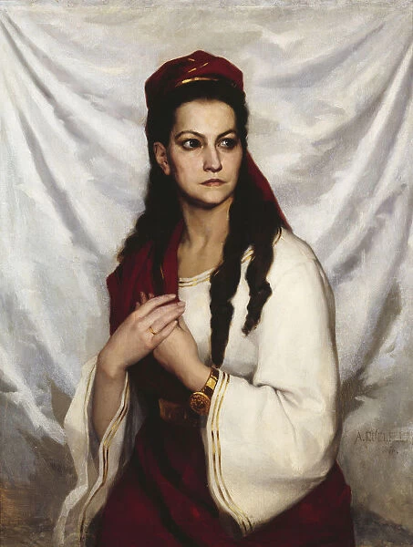 Portrait of the actress Hedvig Charlotta Raa-Winterhjelm (1838-1907), 1876. Creator: Edelfelt