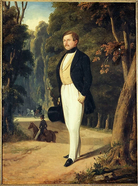 Portrait of Augustin Grisier (1791-1865), fencing master, c1840. Creator: Alfred Dedreux