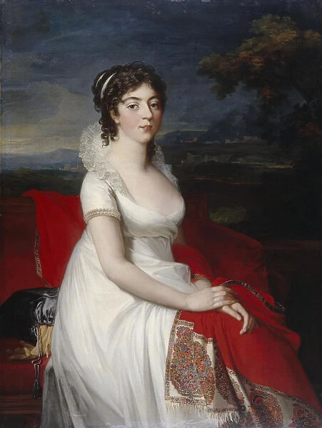 Portrait of Countess Obolenskaya, 1806. Artist: Mosnier, Jean Laurent (1743  /  44-1808)