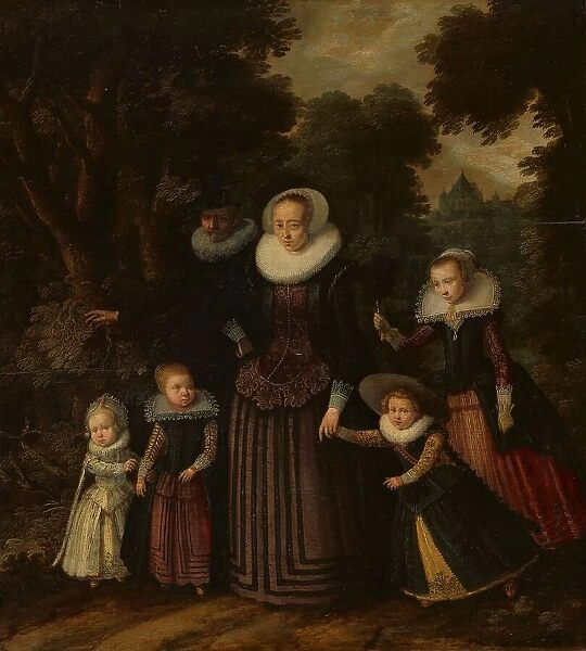 Portrait of a Couple and Four Children, c.1620-c.1625. Creator: Unknown