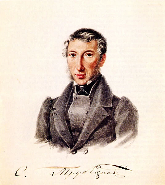 Portrait of Decembrist Prince Sergei Petrovich Trubetskoy (1790-1860), 1839. Artist: Bestuzhev, Nikolai Alexandrovich (1791-1855)