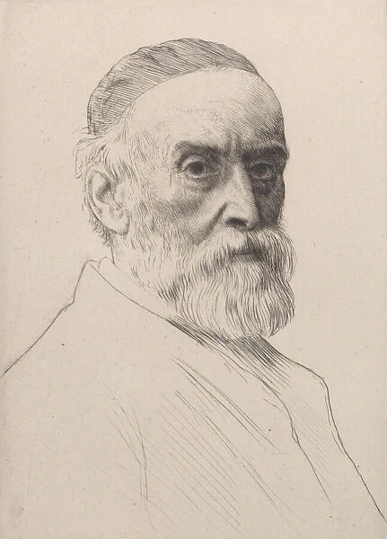 Portrait of George Frederic Watts, 1879. Creator: Alphonse Legros