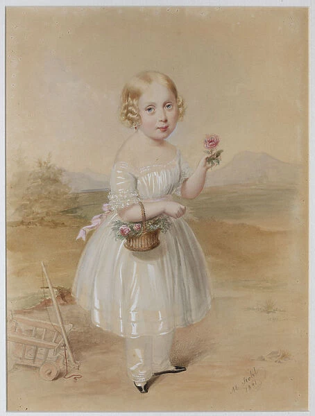 Portrait of a Girl With Rose In Her Hand