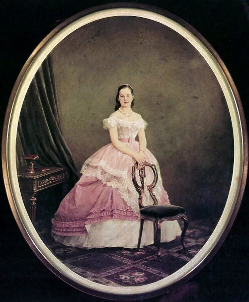 Portrait of Grand Duchess Maria Alexandrovna of Russia, (1853-1920), 1860s-1870s. Artist: Charles Bergamasco