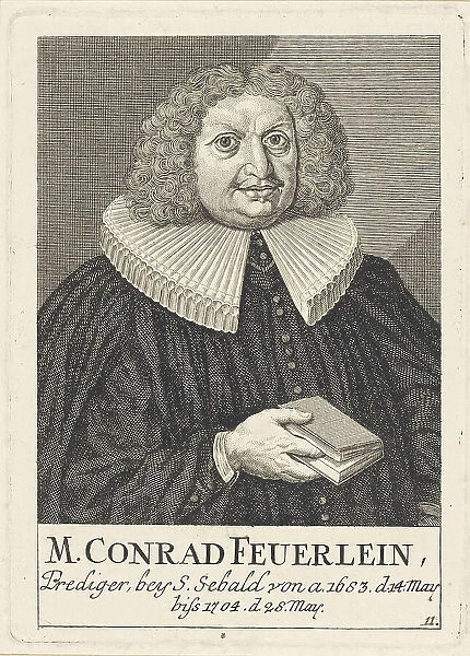 Portrait of Johann Konrad Feuerlein (1629-1704), 1756. Creator: Anonymous