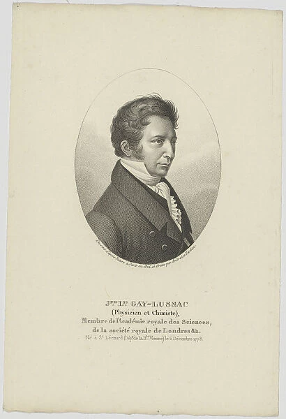 Portrait of Joseph Louis Gay-Lussac (1778-1850), c. 1824. Creator: Anonymous